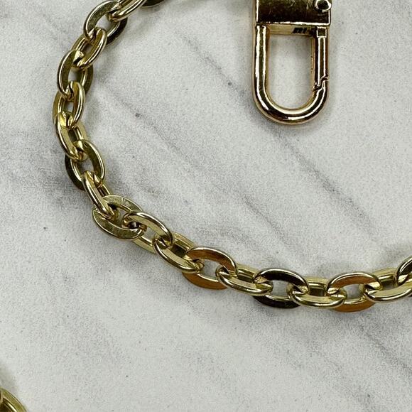 Gold Tone Chain Purse Strap 41" Crossbody Shoulder Bag Replacement ✨ - Picture 10 of 11